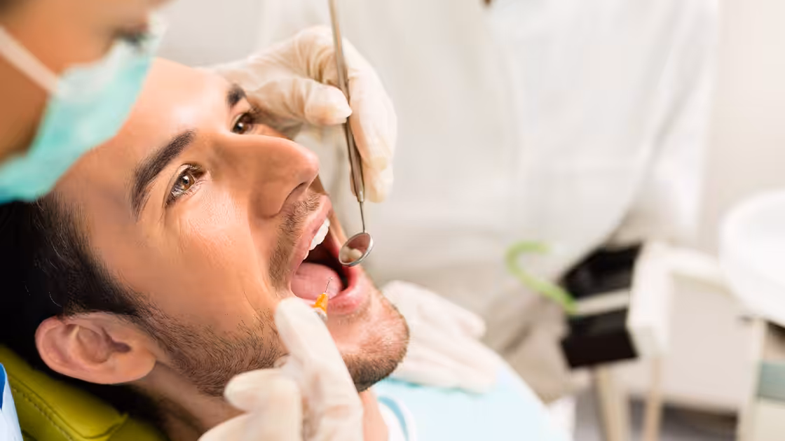 Man in dental chair