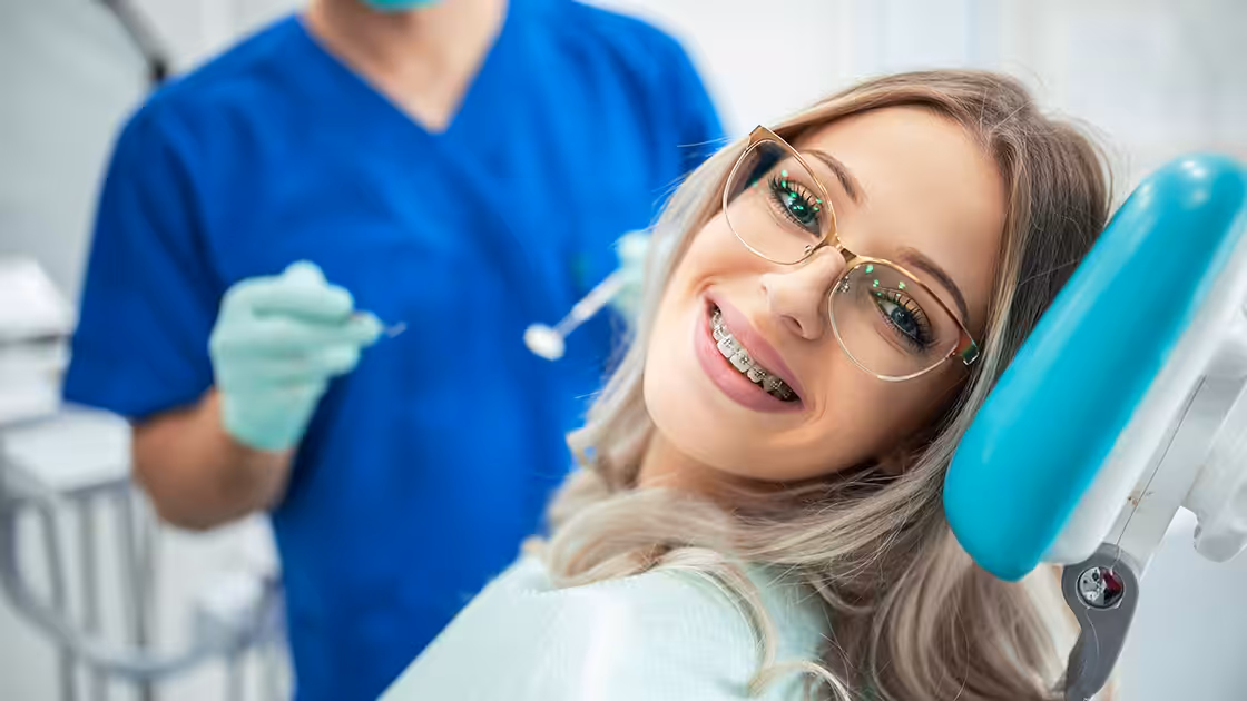 Orthodontic surgery patient smiling